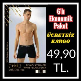 Anıt 1115 Kısa Paça Siyah Boxer