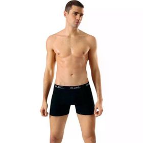 Anıt 1115 Likralı Esnek 3'lü Siyah Erkek Boxer