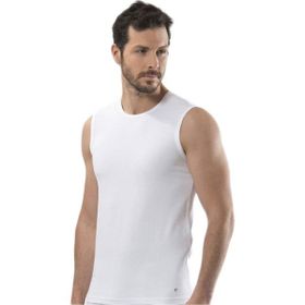 Anıt 1202 Modal O Yaka Sıfır Kol 3 Adet Beyaz Erkek Atlet