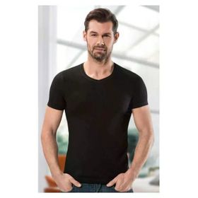 Anıt 1204 Modal O Yaka Kollu 3 Adet Siyah Erkek Atlet