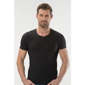 Anıt 1204 Modal O Yaka Kollu 3 Adet Siyah Erkek Atlet