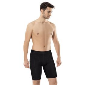 Anıt 1276 Penye Likralı Super Soft Uzun Siyah Erkek Boxer