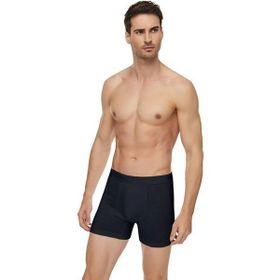 Anıt 1276 Penye Likralı Super Soft Uzun Siyah Erkek Boxer