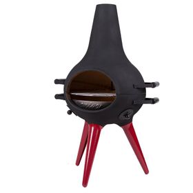 Aniva Cosa Kırmızı Kısa Metal Ayaklı Barbekü