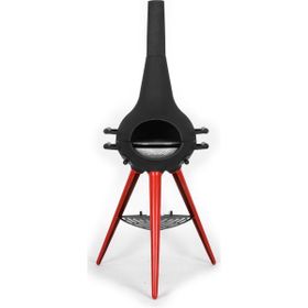 Aniva Cosa Kırmızı Uzun Metal Ayaklı Barbekü