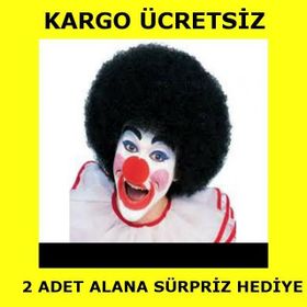 Anka Kabarık Bonus Siyah Peruk