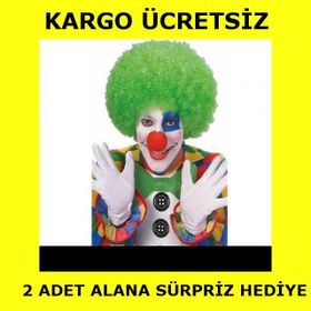 Anka Kabarık Bonus Yeşil Peruk