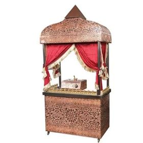 Anka KG80 Kahveci Güzeli Bakır Kaplama 80x60x220 cm Sunum Arabası