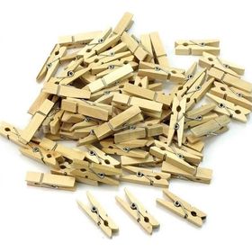 Anka Sanat 25 Adet 4.5 cm Naturel Büyük Ahşap Mandal