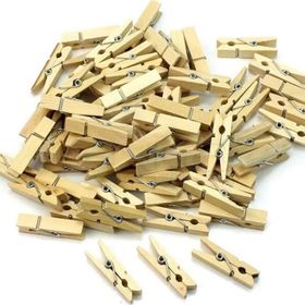 Anka Sanat 25 Adet 4.5 cm Naturel Büyük Ahşap Mandal