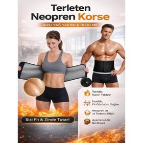 Ankaflex Termal Ter Sauna Bel Ter Korsesi Ayarlanabilir Karın Mide Sargı Kemeri Standart Siyah Zayıflama Bandı