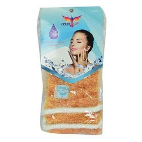 Ankalif İpli Turuncu-Sarı 56x10 cm Sırt ve Vücut Yumuşak Banyo Lifi