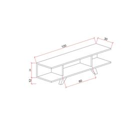 Ankara Mobilya Eko Beyaz 120 cm Tv Sehpası