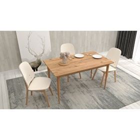 Ankara Mobilya Karya Atlantik Çam 120x67 cm Mutfak Masası
