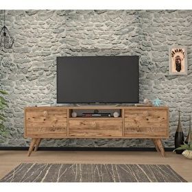 Ankara Mobilya Penta Ahşap Ayaklı Atlantik Çam 140 cm TV Sehpası