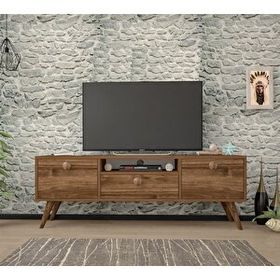 Ankara Mobilya Penta Ahşap Ayaklı Ceviz 140 cm Tv Sehpası