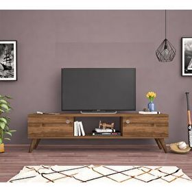 Ankara Mobilya Wood Ahşap Ayaklı Ceviz 160 cm Tv Ünitesi