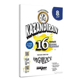 Ankara Yayıncılık 2023 Özel LGS 8. Sınıf Kazandıran 16 Haftalık İngilizce Kazanım Denemeleri