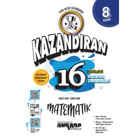 Ankara Yayıncılık 2023 Özel LGS 8. Sınıf Kazandıran 16 Haftalık Matematik Kazanım Denemeleri