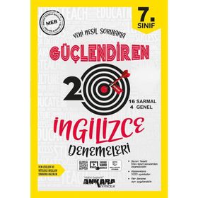 Ankara Yayıncılık 7. Sınıf İngilizce Güçlendiren 20 Deneme Sınavı