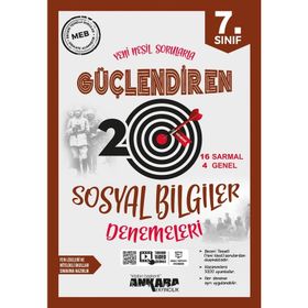 Ankara Yayıncılık 7. Sınıf Sosyal Bilgiler Güçlendiren 20 Deneme Sınavı