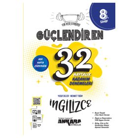 Ankara Yayıncılık 8. Sınıf Güçlendiren 32 Haftalık İngilizce Kazanım Denemeleri