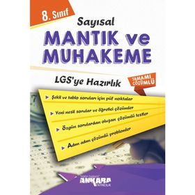 Ankara Yayıncılık 8. Sınıf LGS Sayısal Mantık ve Muhakeme Çözümlü Soru Bankası