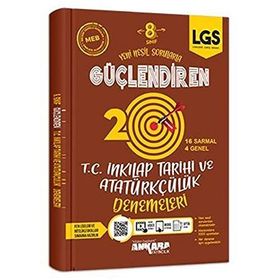 Ankara Yayıncılık 8. Sınıf LGS T.C. İnkılap Tarihi ve Atatürkçülük Güçlendiren 20 Deneme