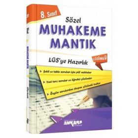 Ankara Yayıncılık 8. Sınıf LGS ye Hazırlık Sözel Muhakeme Mantık Soru Bankası