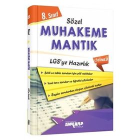 Ankara Yayıncılık 8. Sınıf LGS ye Hazırlık Sözel Muhakeme Mantık Soru Bankası