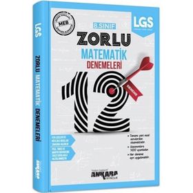 Ankara Yayıncılık 8. Sınıf Matematik 12 Zorlu Deneme