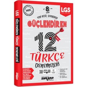 Ankara Yayıncılık 8. Sınıf Türkçe 12 Güçlendiren Denemeleri