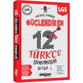 Ankara Yayıncılık 8. Sınıf Türkçe 12 Güçlendiren Denemeleri