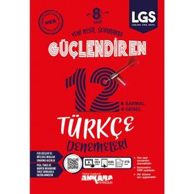 Ankara Yayıncılık 8. Sınıf Türkçe 12 Güçlendiren Denemeleri