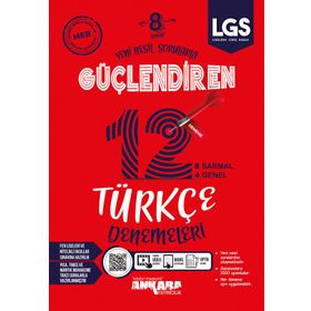 Ankara Yayıncılık 8. Sınıf Türkçe 12 Güçlendiren Denemeleri