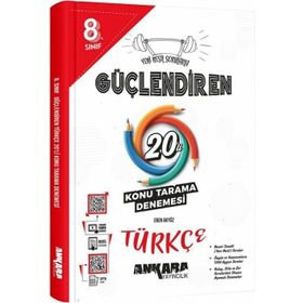 Ankara Yayıncılık 8. Sınıf Türkçe Güçlendiren 20 Konu Tarama Denemesi