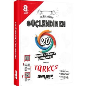 Ankara Yayıncılık 8. Sınıf Türkçe Güçlendiren 20 Konu Tarama Denemesi