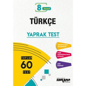 Ankara Yayıncılık 8. Sınıf Türkçe Yaprak Test
