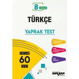 Ankara Yayıncılık 8. Sınıf Türkçe Yaprak Test