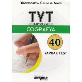 Ankara Yayıncılık Tyt Coğrafya 40 Yaprak Test