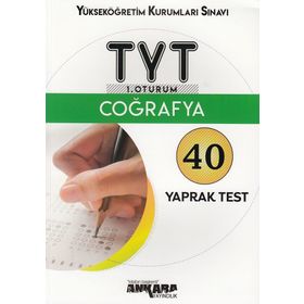 Ankara Yayıncılık Tyt Coğrafya 40 Yaprak Test