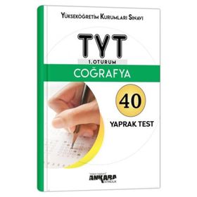 Ankara Yayıncılık Tyt Coğrafya 40 Yaprak Test