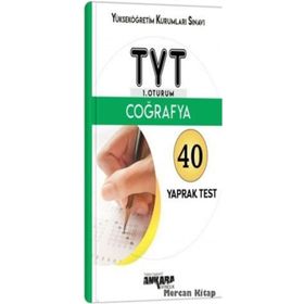 Ankara Yayıncılık YKS TYT 1. Oturum Coğrafya 40 Yaprak Test
