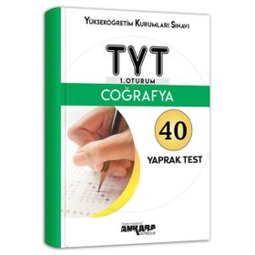 Ankara Yayıncılık YKS TYT 1. Oturum Coğrafya 40 Yaprak Test