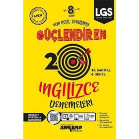 Ankara Yayınları 8. Sınıf İngilizce 20 Güçlendiren Deneme