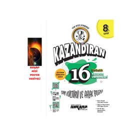 Ankara Yayınları - 8. Sınıf Kazandıran 16 Haftalık 1. Dönem Din Kültürü ve Ahlak Bilgisi Denemeleri