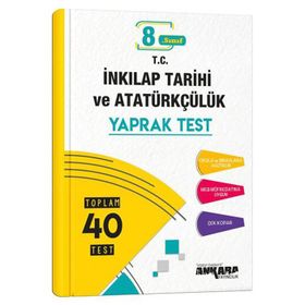 Ankara Yayınları 8.Sınıf LGS T.C. İnkılap Tarihi 40 Yaprak Test