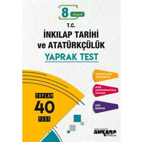 Ankara Yayınları 8.Sınıf LGS T.C. İnkılap Tarihi 40 Yaprak Test