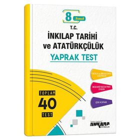 Ankara Yayınları 8.Sınıf LGS T.C. İnkılap Tarihi 40 Yaprak Test