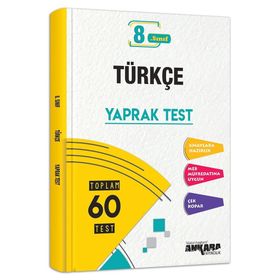 Ankara Yayınları 8. Sınıf Türkçe 60 Yaprak Test